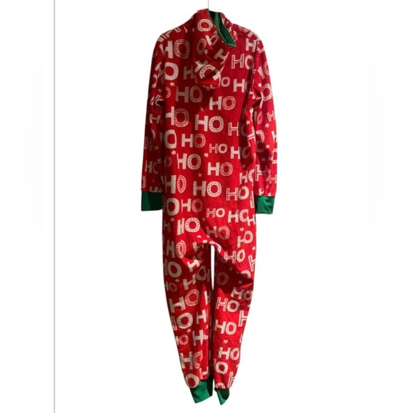 Tipsy Elves Ho Ho Ho zip up mens  Christmas onesie - Picture 3 of 4